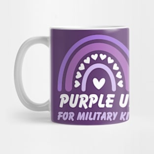 Purple Up for Military Kids Month Rainbow Military Child Mug